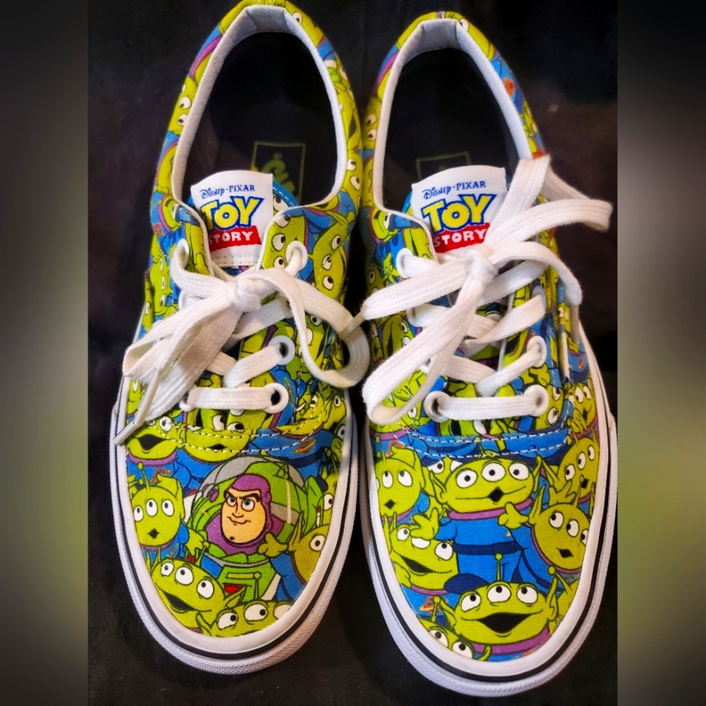 Women's Vans - Disney Pixar Toy Story Alien Shoes, Glow in the dark